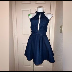 Short flirty denim dress